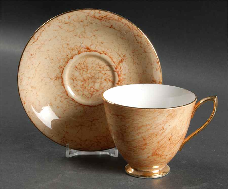 Gossamer Butterscotch Footed Cup & Saucer Set by Royal Albert-1