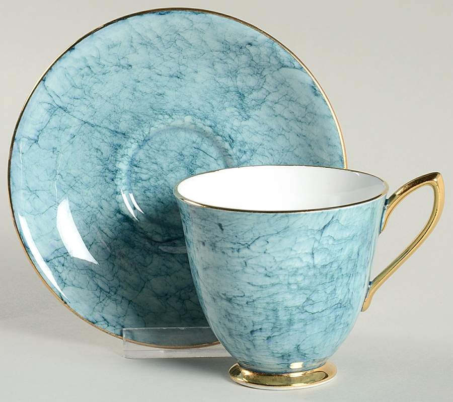 Gossamer Blue Footed Cup & Saucer Set by Royal Albert-1
