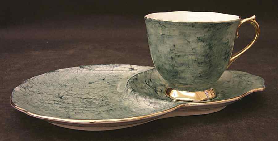 Gossamer Blue Dessert Plate & Cup Set by Royal Albert-1