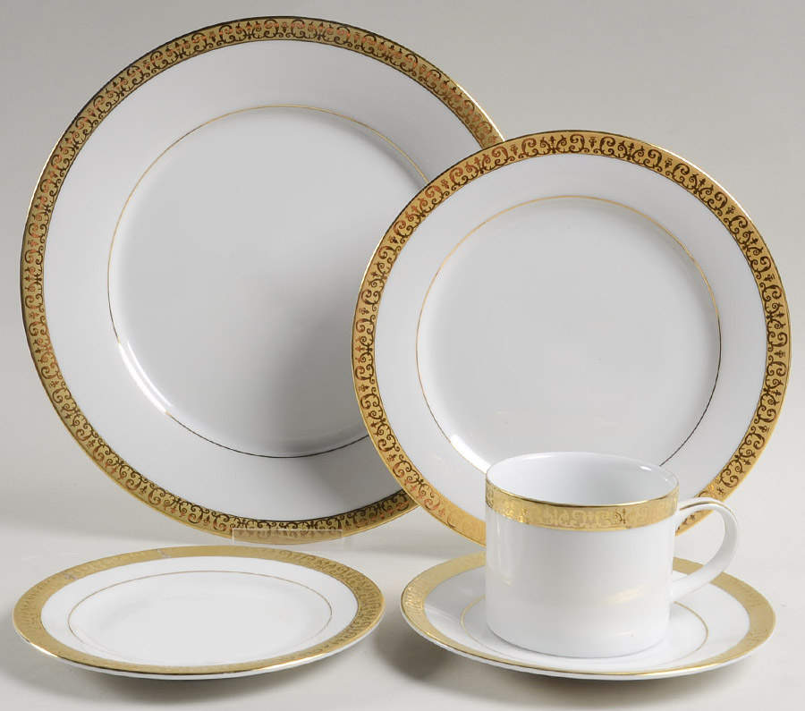 Gold Buffet 5 Piece Place Setting by Royal Gallery-1