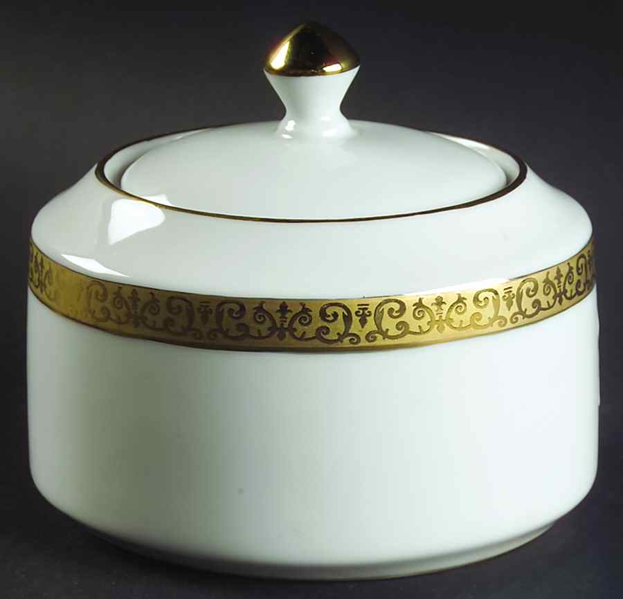 Gold Buffet Sugar Bowl & Lid by Royal Gallery-1
