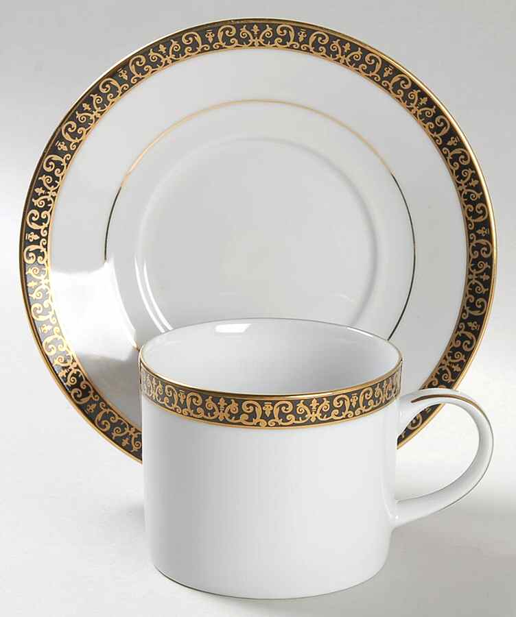 Gold Buffet Flat Cup & Saucer Set by Royal Gallery-1