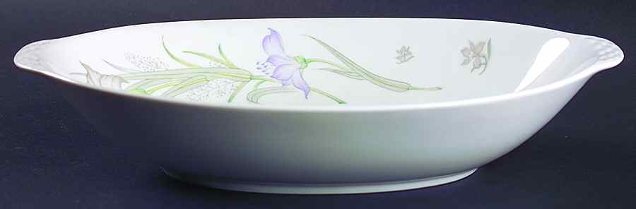 Daffodil (Extra Small Flowers) 12" Oval Vegetable Bowl by Renoir-1