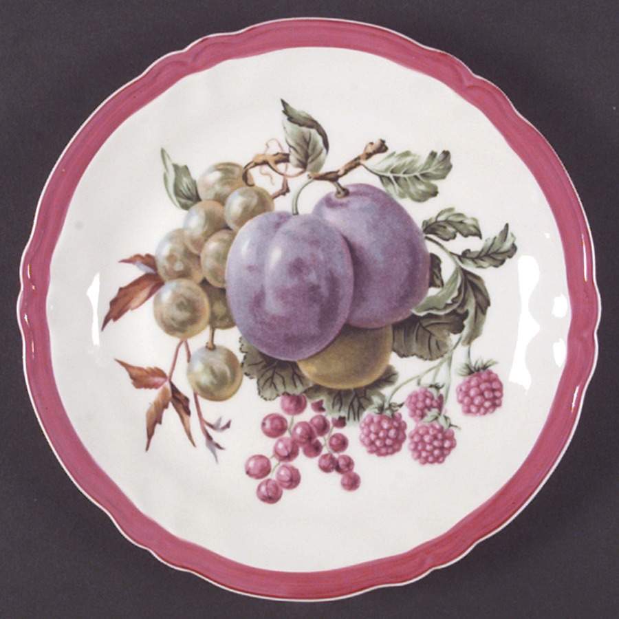 Fruit (Raspberry Border) Salad Plate by Rochard-1