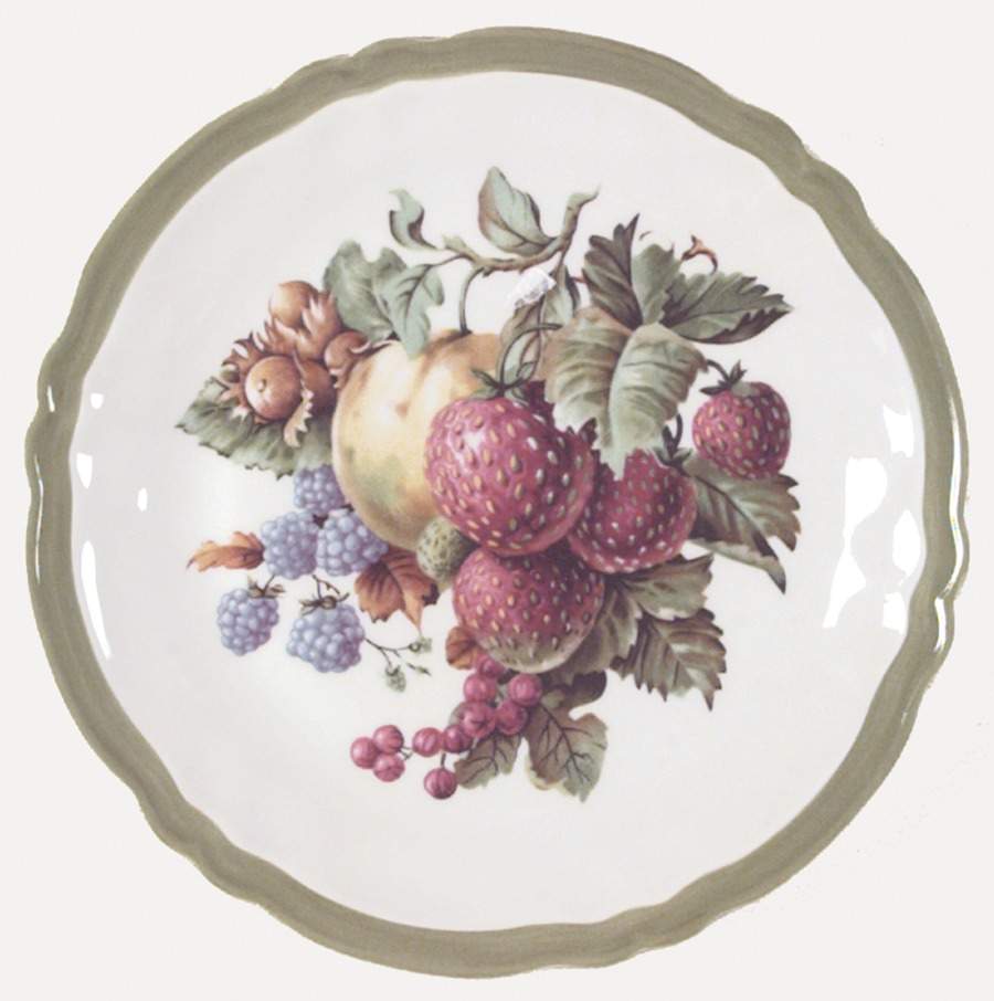 Fruit (Dark Green Border) Salad Plate by Rochard-1