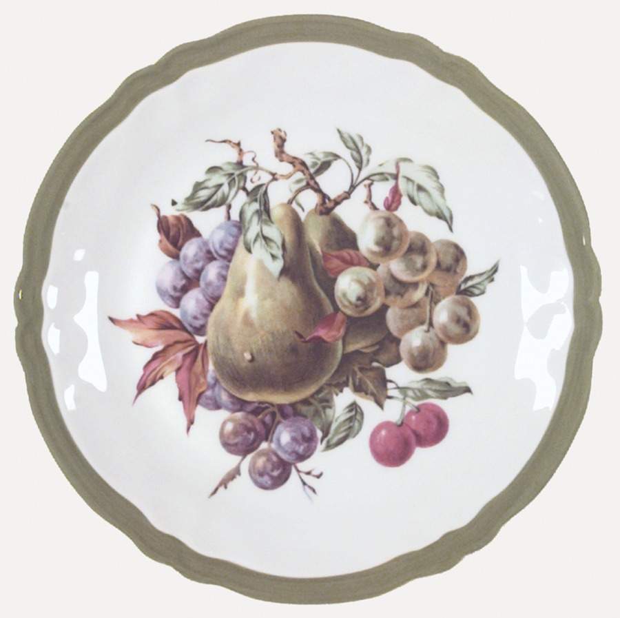 Fruit (Dark Green Border) Salad Plate by Rochard-1
