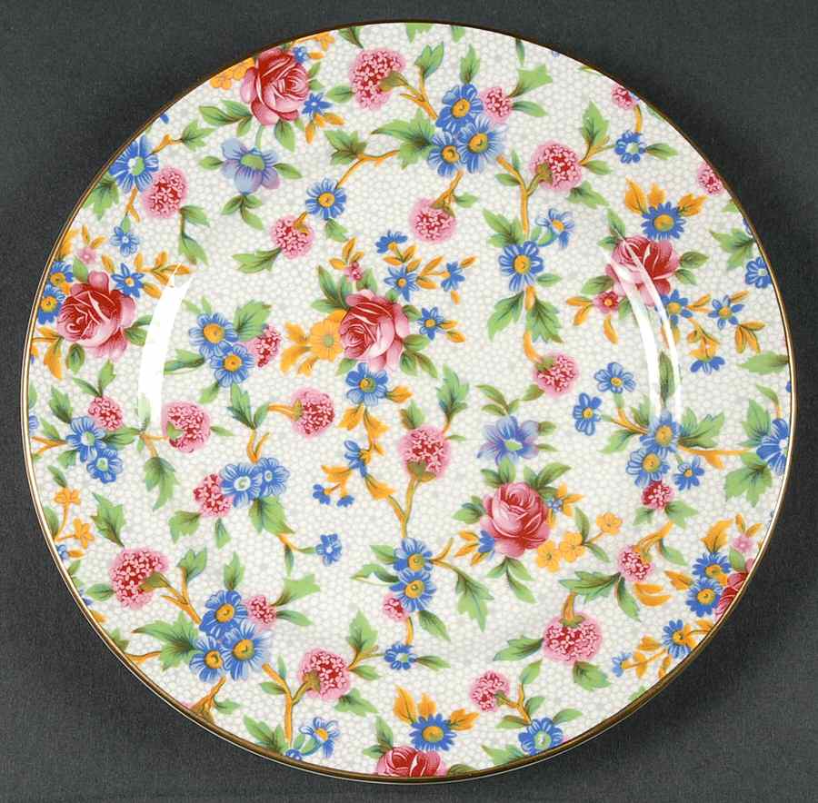 Old Cottage (Circa 1995, White) Bread & Butter Plate by Royal Winton-1
