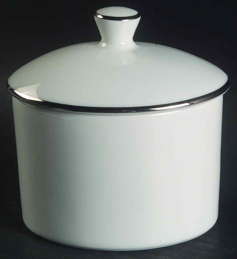 Classic Platinum Sugar Bowl & Lid by Royal Worcester-1
