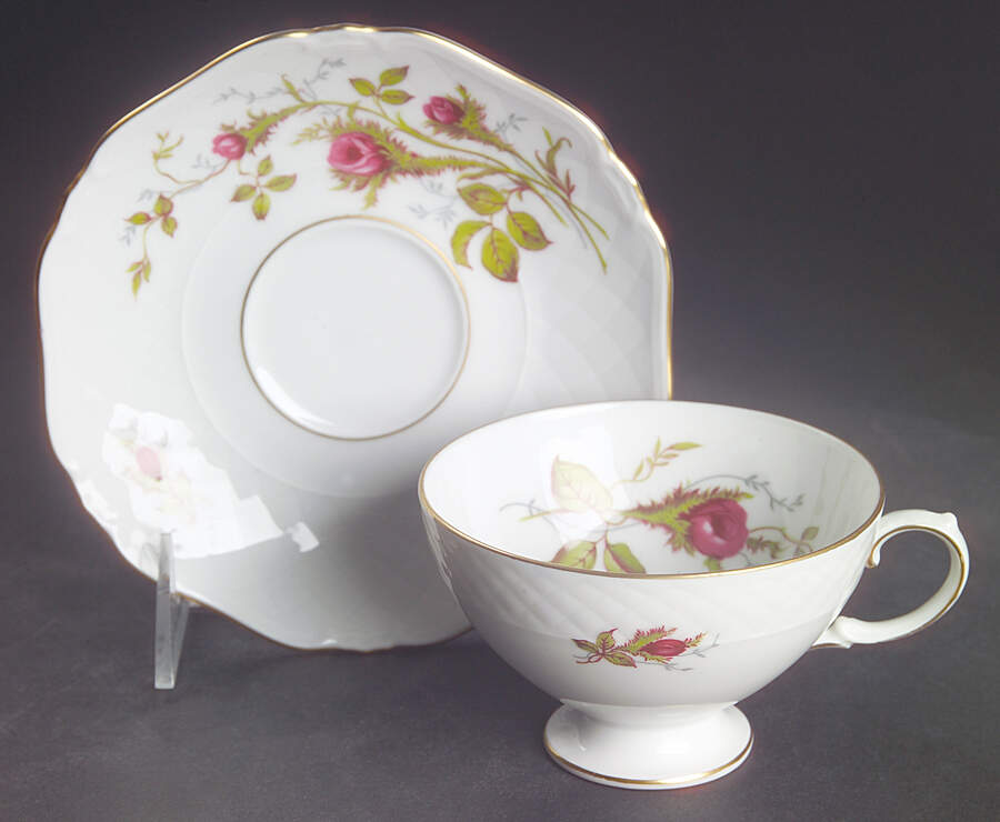 Rose Brier Footed Cup & Saucer Set by Royal Heidelberg-1