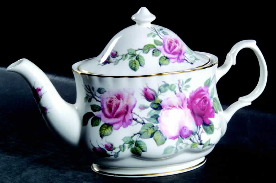 English Rose Mini Teapot & Lid by Roy Kirkham-1