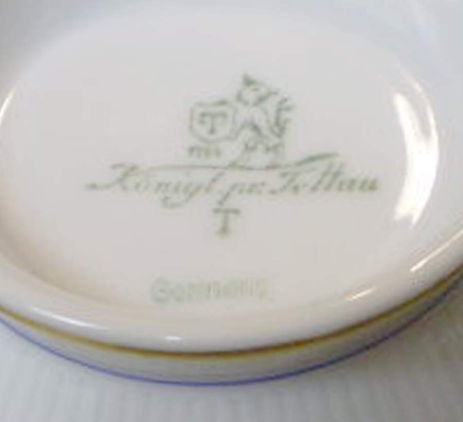 ROT164 Footed Cream Soup Bowl & Saucer Set by Royal Tettau-1