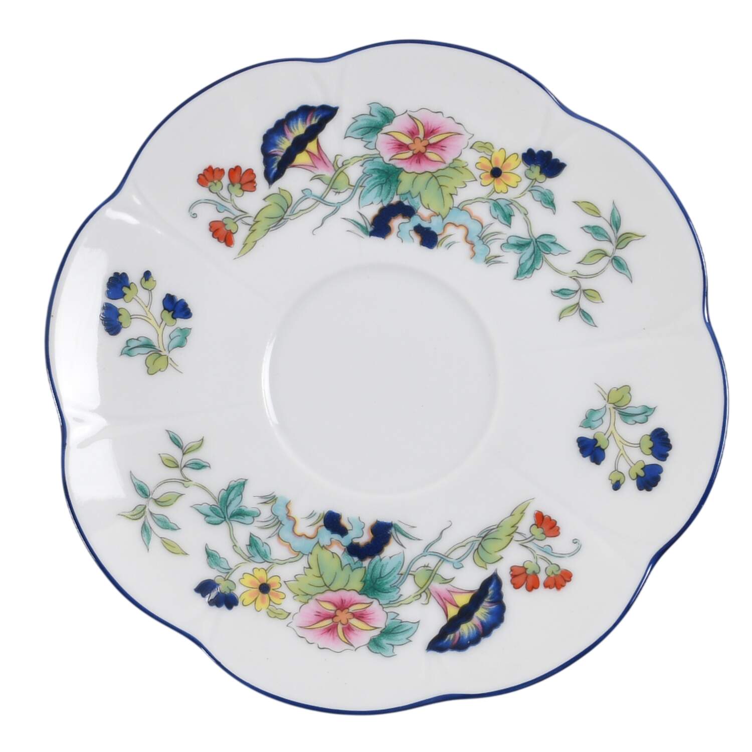 Paradis Bleu Saucer for Flat Cup by Royal Limoges-1