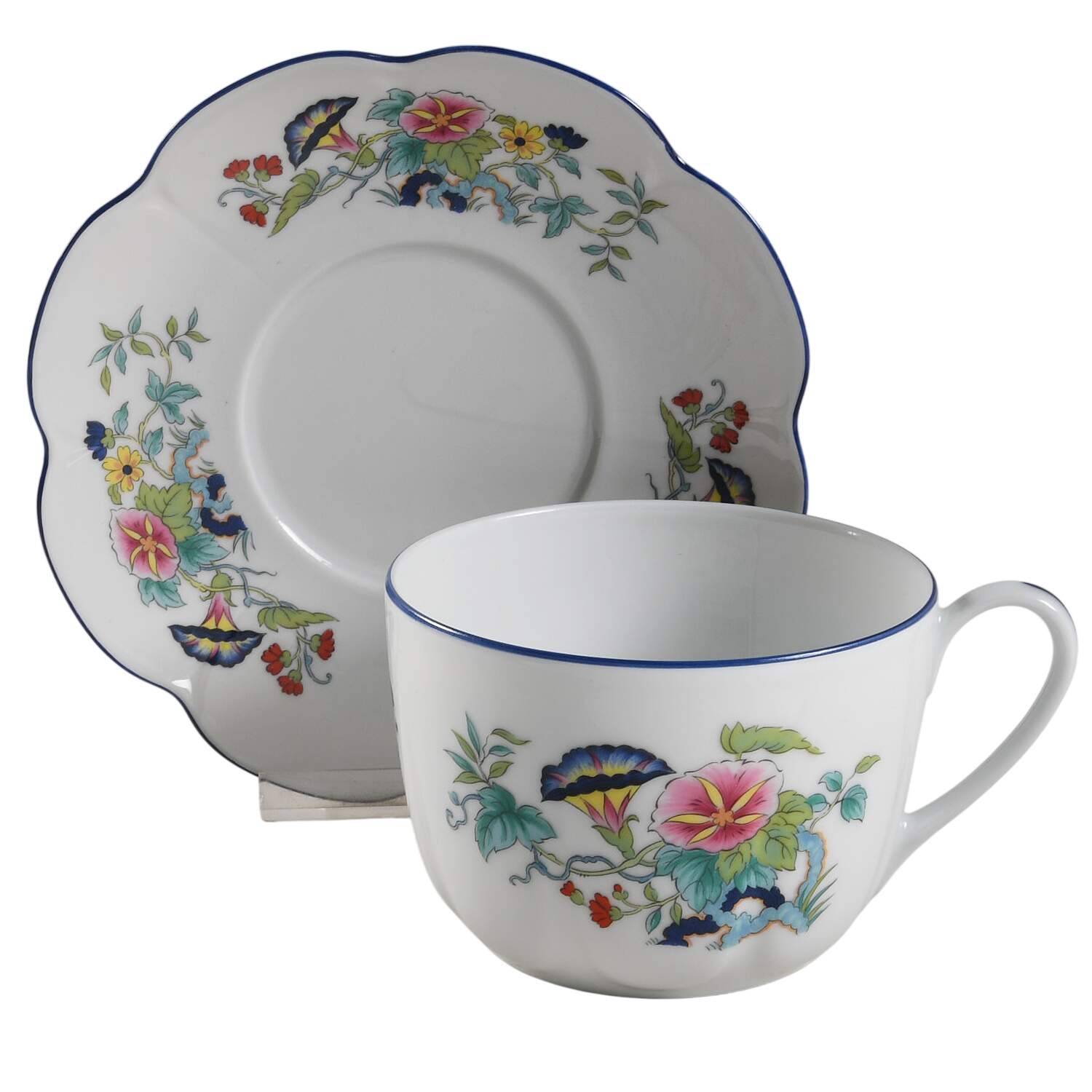 Paradis Bleu Breakfast Cup & Saucer Set by Royal Limoges-1