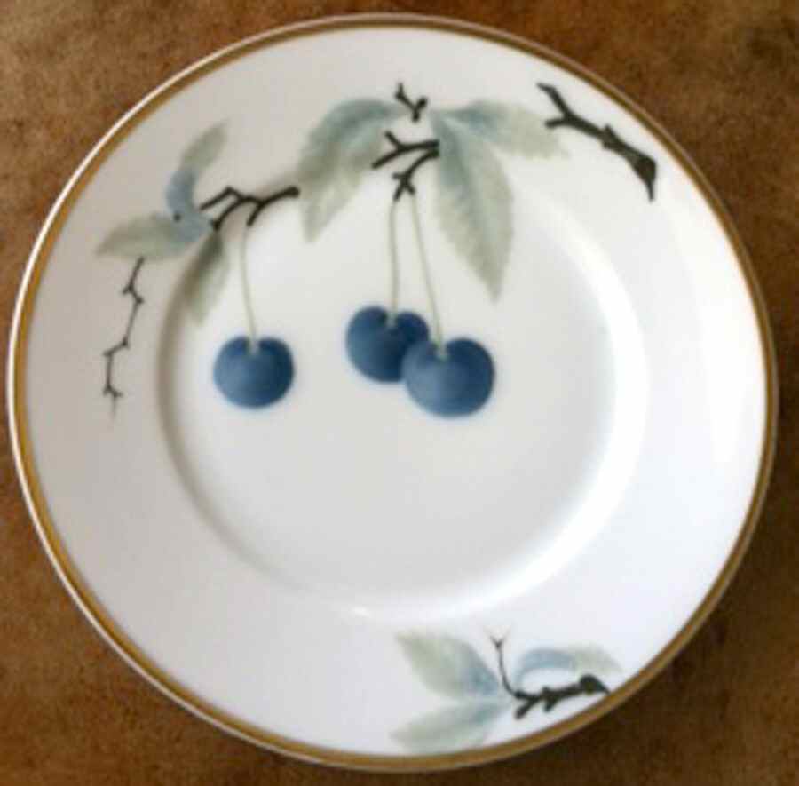 Blue Cherry (Gold Trim) Bread & Butter Plate by Rosenthal - Continental-1