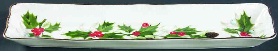 Noel (Holly Backstamp, Scalloped) Mint Tray by Royal Grafton-1