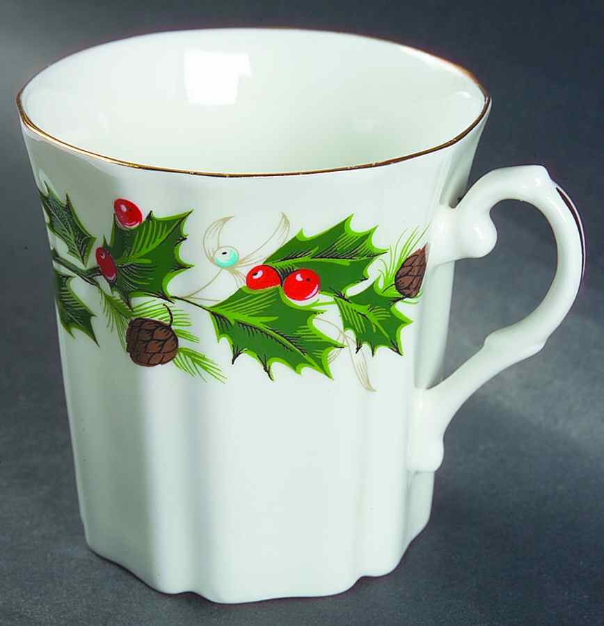 Noel (Holly Backstamp, Scalloped) Mug by Royal Grafton-1