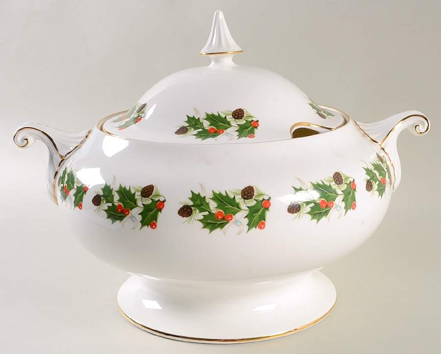Noel  (Crown Backstamp, Smooth) Tureen &  Lid by Royal Grafton-1