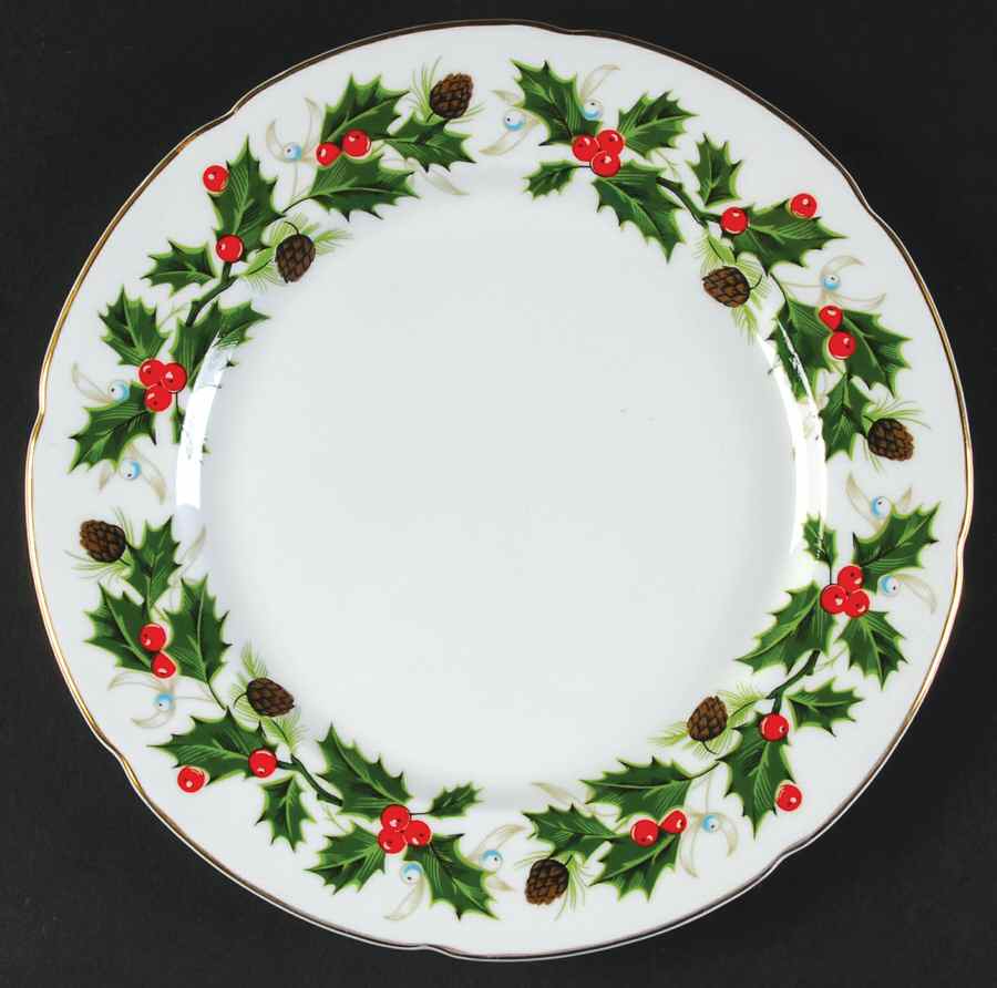 Noel (Crown Backstamp, Scalloped) Salad Plate by Royal Grafton-1