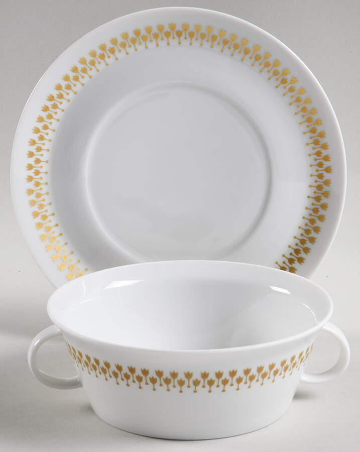 Empresse Flat Cream Soup Bowl & Saucer Set by Rosenthal - Continental-1