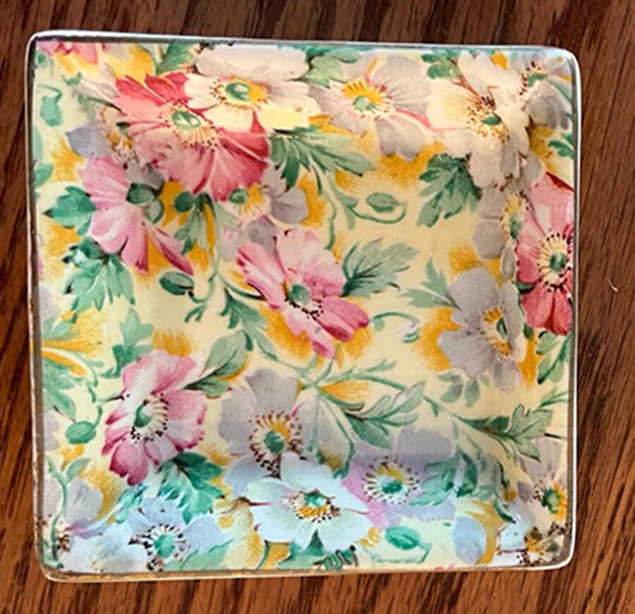 Poppies Small Square Sweet Meat Dish by Ridgway (Ridgways)-1