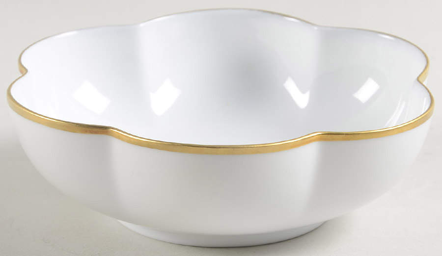 Marie Antoinette Gold on White Medium Melon Bowl by Raynaud-1