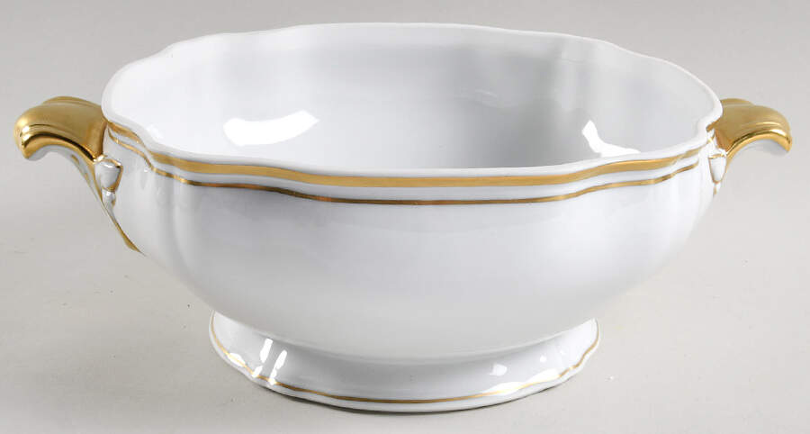 Marie Antoinette Gold on White Tureen No Lid by Raynaud-1