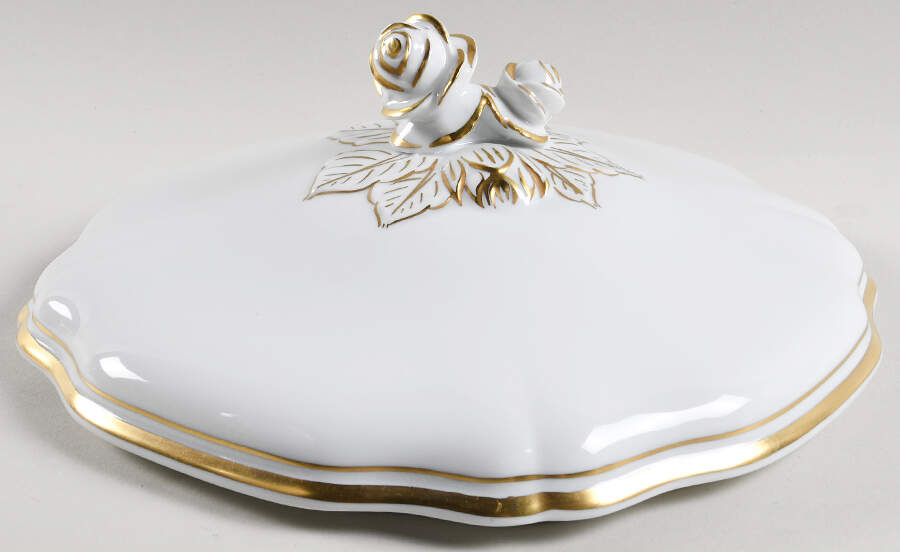 Marie Antoinette Gold on White Lid for Tureen by Raynaud-1