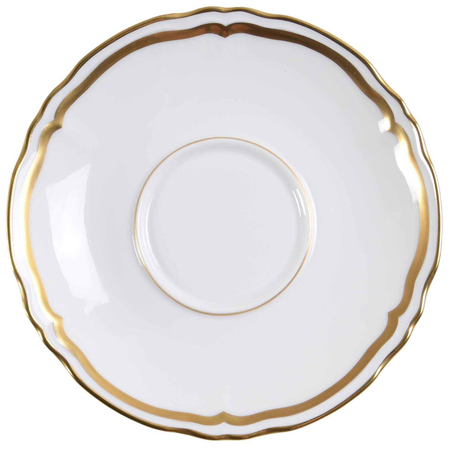 Marie Antoinette Gold on White Saucer for Footed Cup by Raynaud-1