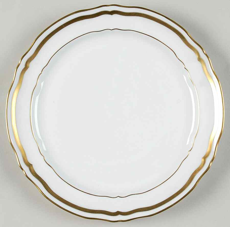 Marie Antoinette Gold on White Dessert Luncheon Plate by Raynaud-1