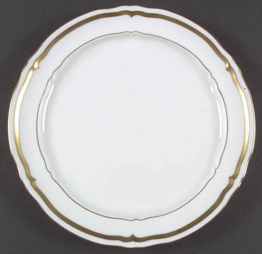 Marie Antoinette Gold on White Small Dinner Plate by Raynaud-1