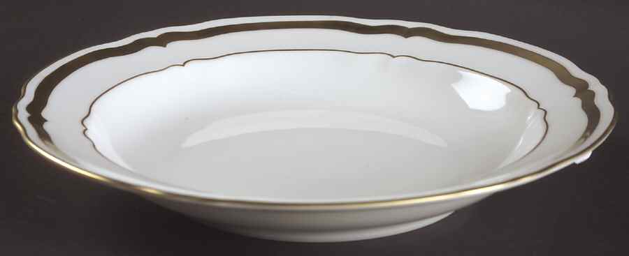 Marie Antoinette Gold on White 9" Individual Pasta Bowl by Raynaud-1