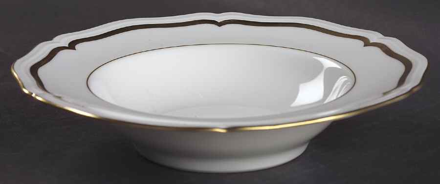 Marie Antoinette Gold on White Rim Soup Bowl by Raynaud-1