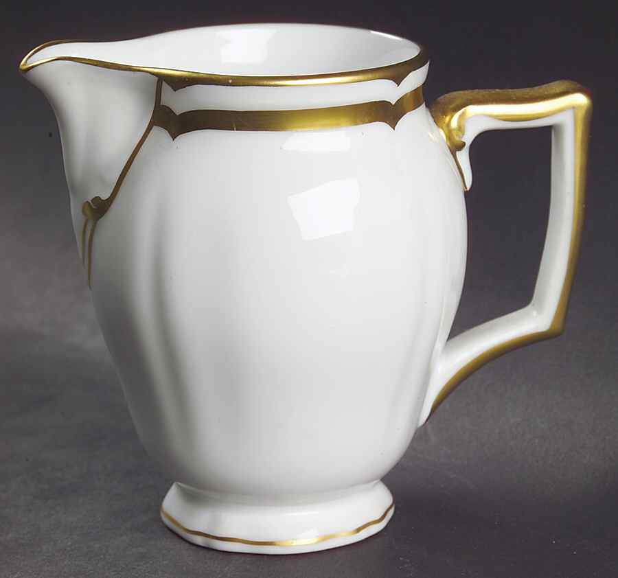 Marie Antoinette Gold on White Creamer by Raynaud-1