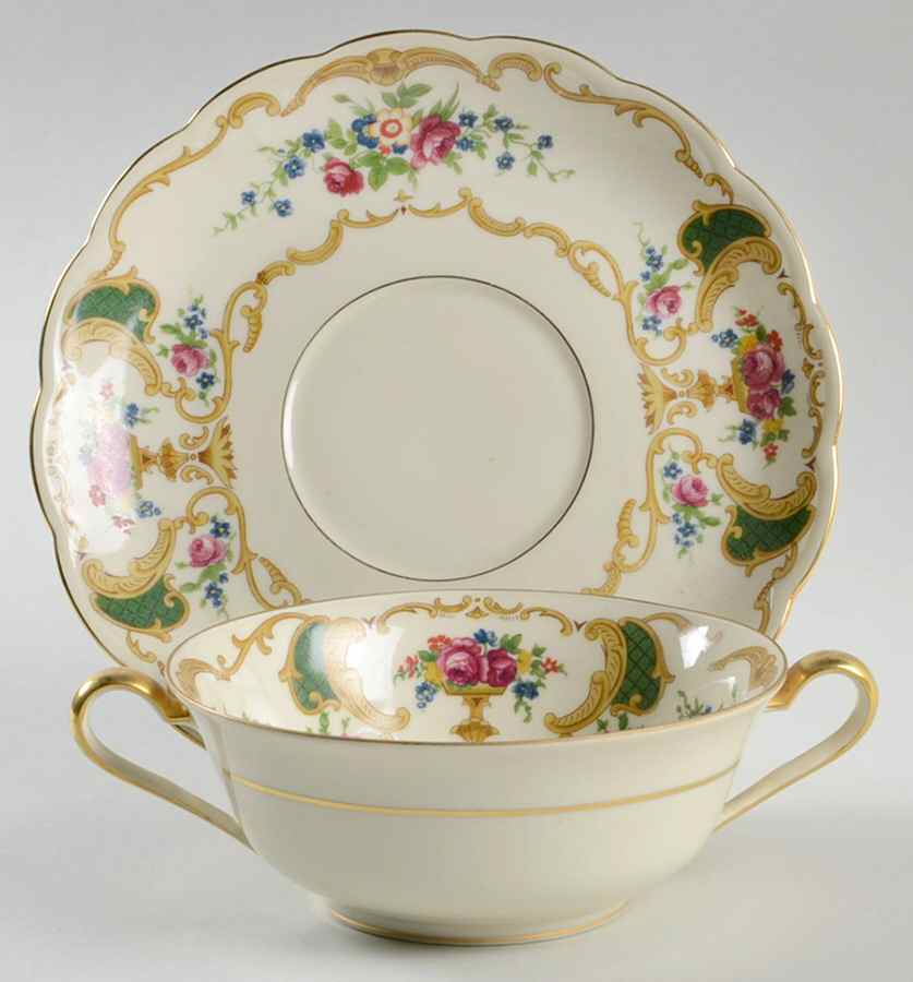 ROB215 Footed Cream Soup Bowl & Saucer Set by Royal Bayreuth-1