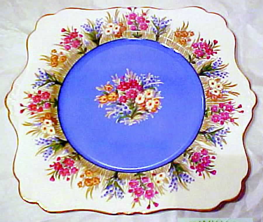 RWI20 Square Handled Cake Plate by Royal Winton-1