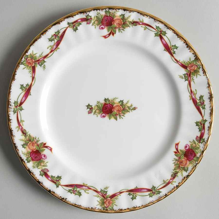 Holiday Ribbons Salad Plate by Royal Albert-1