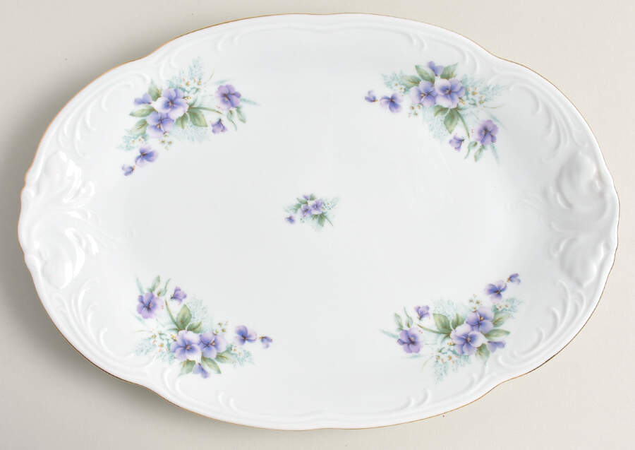 RKT14 13" Oval Serving Platter by Royal Kent (Poland)-1