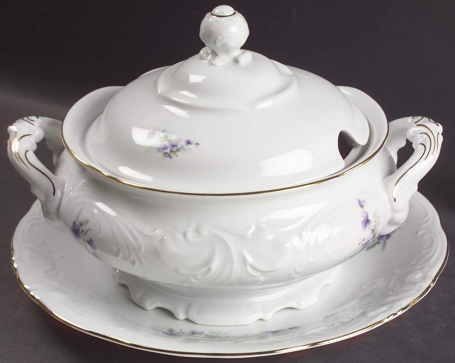 RKT14 Tureen & Lid w/Underplate by Royal Kent (Poland)-1