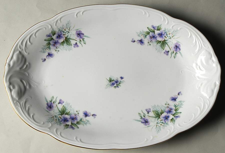 RKT14 12" Oval Serving Platter by Royal Kent (Poland)-1