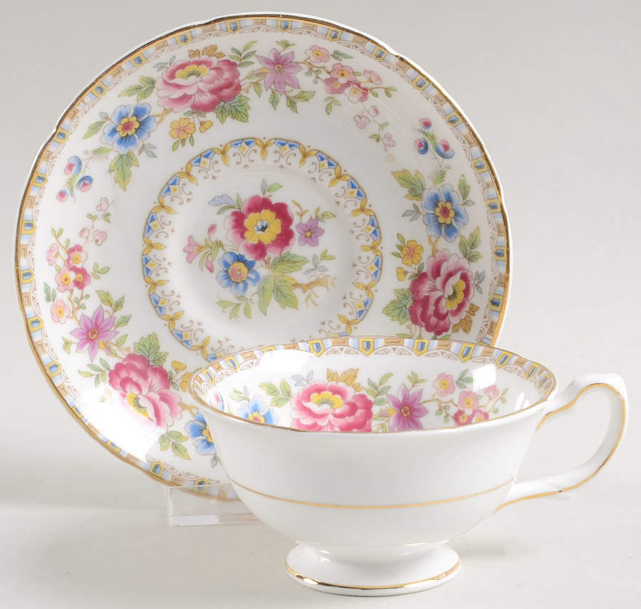 Malvern (Scalloped) Footed Cup & Saucer Set by Royal Grafton-1