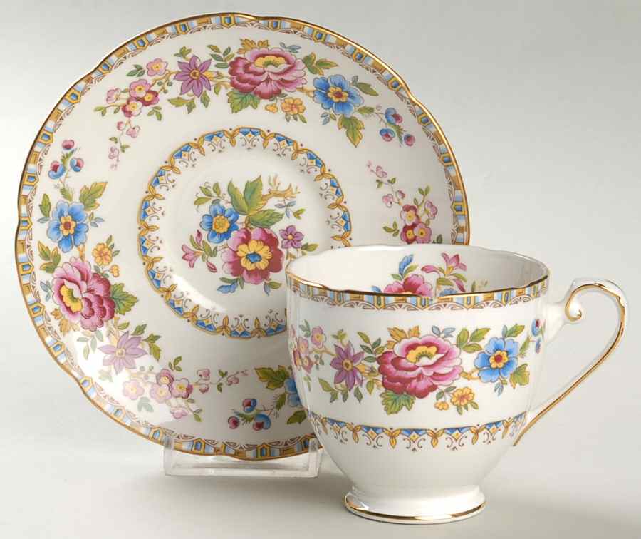 Malvern (Scalloped) Footed Cup & Saucer Set by Royal Grafton-1