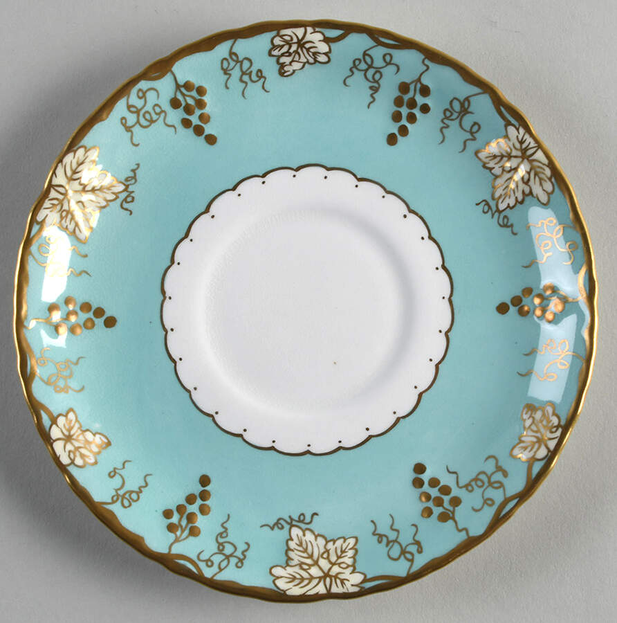 Vine Celadon Saucer for Cream Soup Bowl by Royal Crown Derby-1