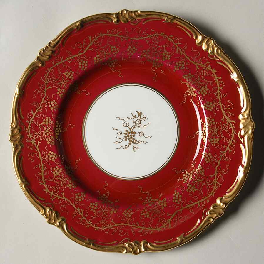 King's Plate Cranberry Salad Plate by Royal Cauldon-1