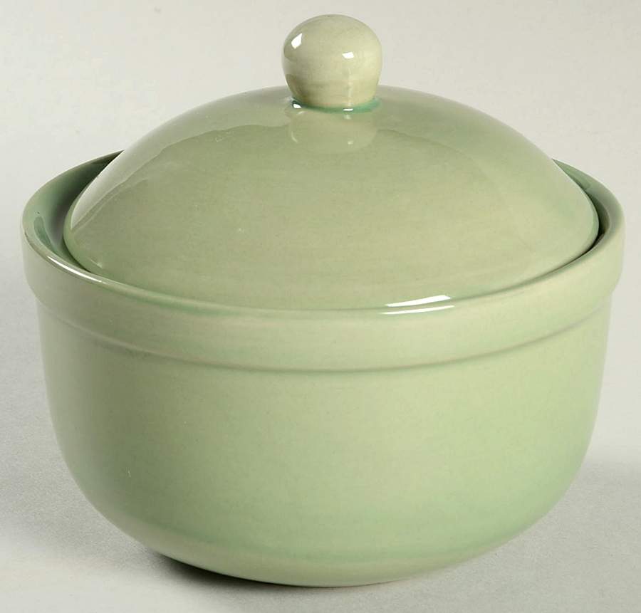 Garcia Moss (Glossy) Sugar Bowl & Lid by Retroneu-1