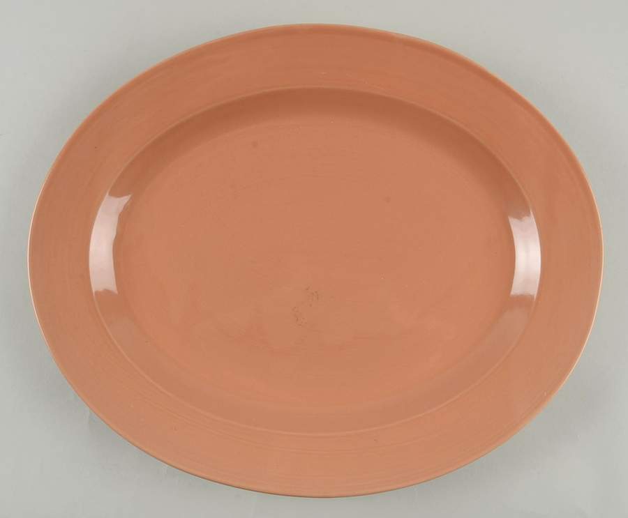 Garcia Persimmon (Glossy) 14" Oval Serving Platter by Retroneu-1