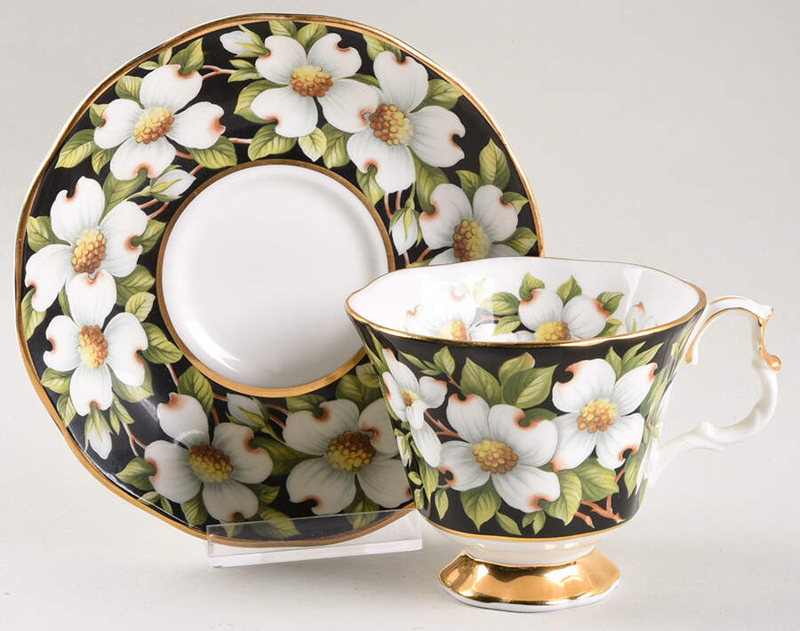 Flora Series Footed Cup & Saucer Set by Royal Albert-1