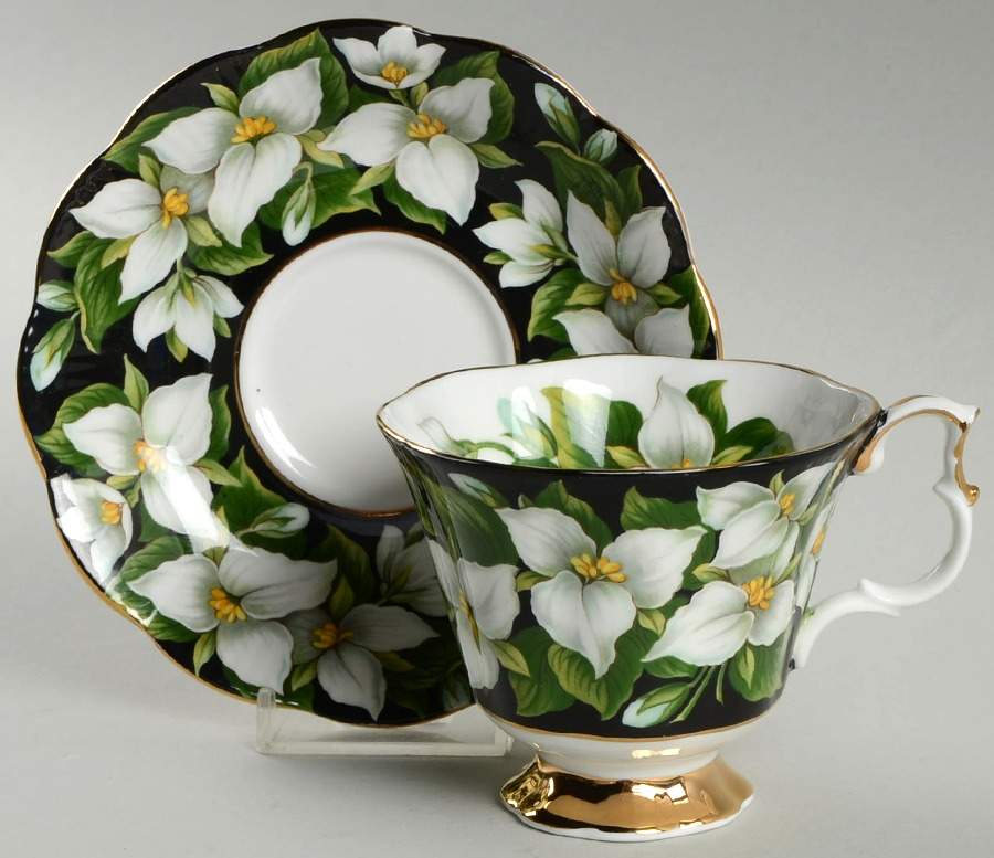 Flora Series Footed Cup & Saucer Set by Royal Albert-1