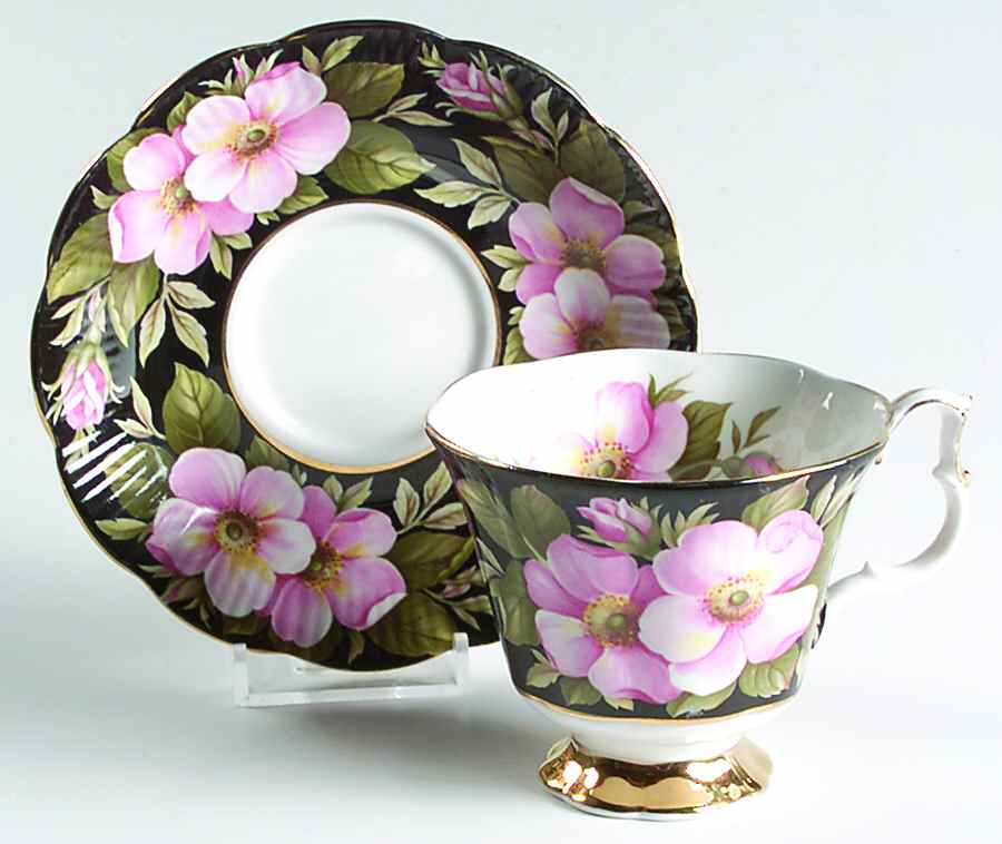 Flora Series Footed Cup & Saucer Set by Royal Albert-1