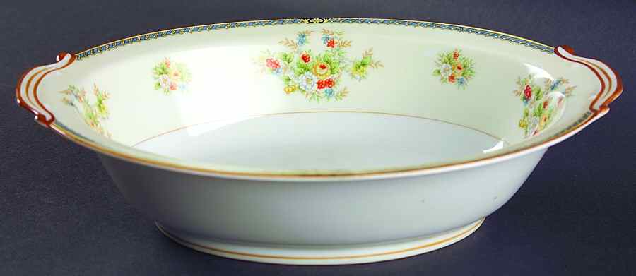 RO66 10" Oval Vegetable Bowl by Rose (Japan)-1
