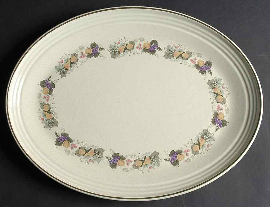 Harvest Garland 16" Oval Serving Platter by Royal Doulton-1